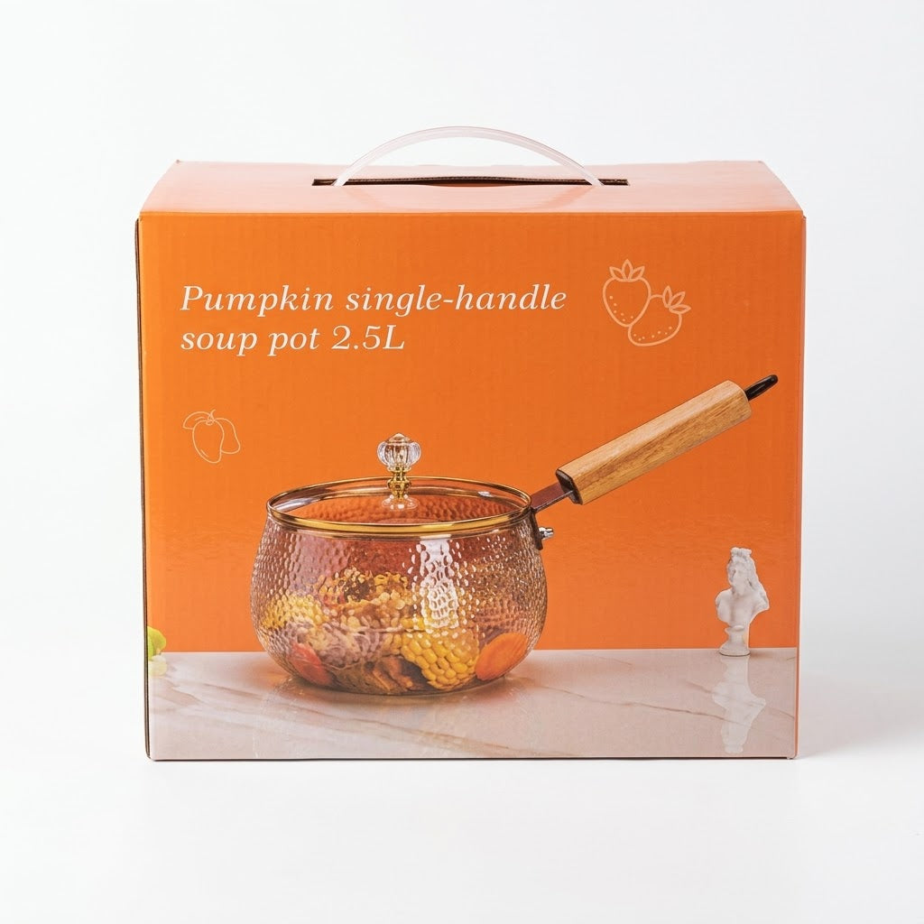 Pumpkin Single-Handle Soup Pot 2.5L 22x14x13cm 803g SKU 8201