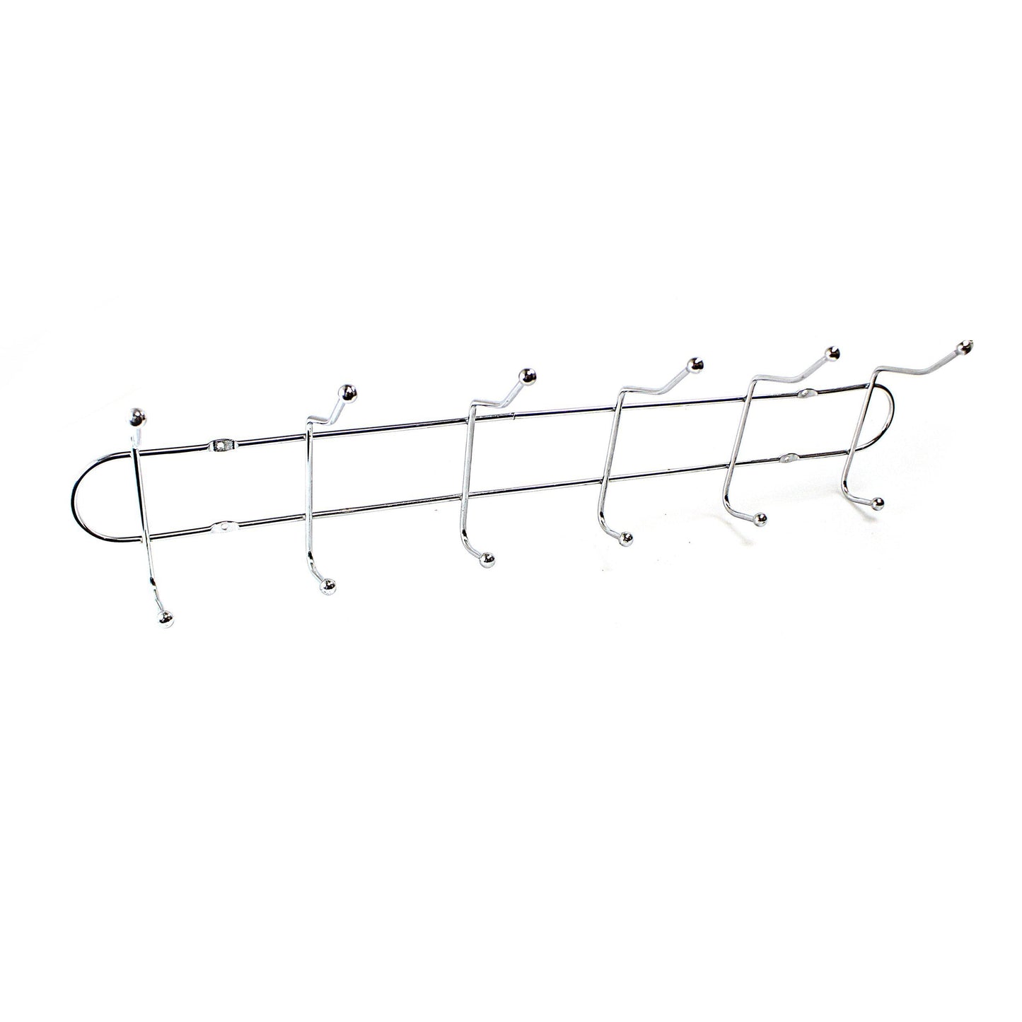 Chrome Metal 12 Hook Rack Hanger 20cm 0718