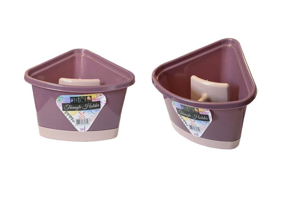 Plastic Triangular Cutlery Drainer Holder 14.5 x 12.5 x 12cm Assorted Colours 0755