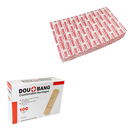 100 Piece Assorted Comfortable Bandages Different Sizes 9669
