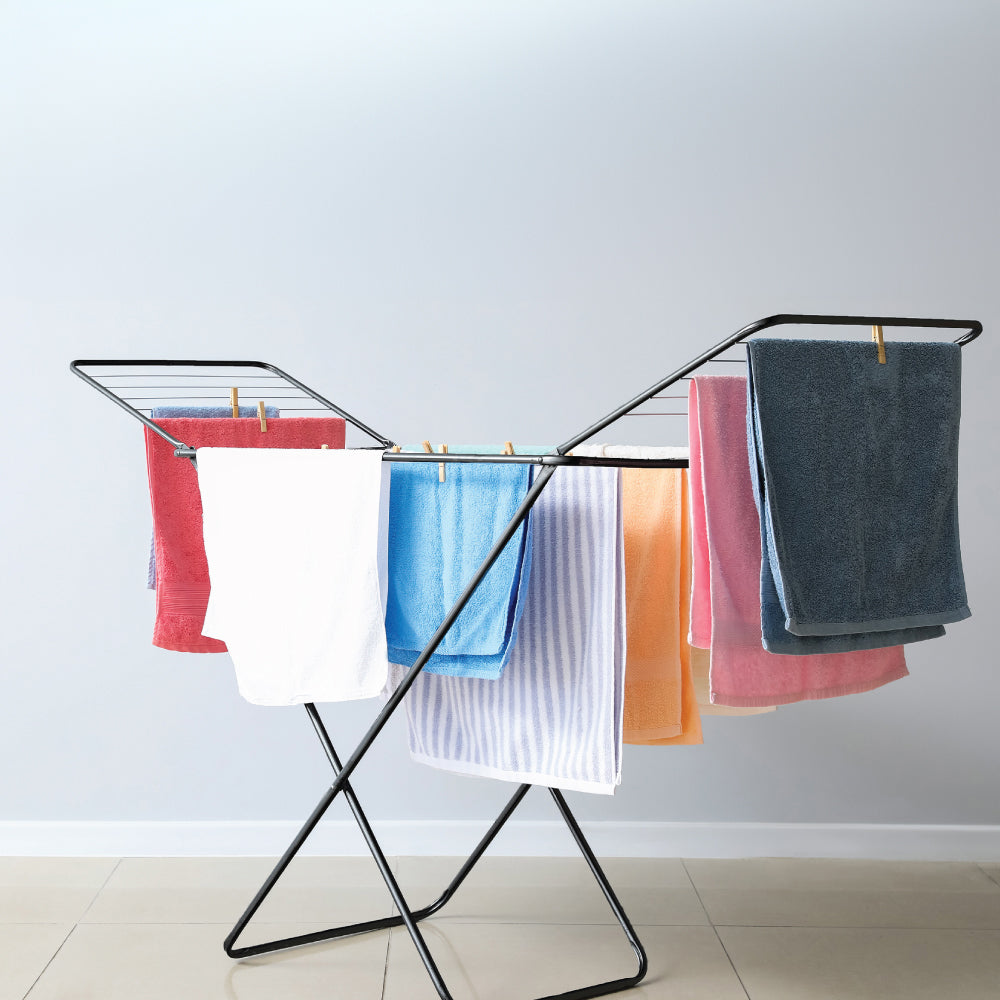 Durane Clothes Airer Dryer Foldable Black Maximum Load 18kg 10185 / AA2209