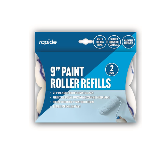 Rapide 9" Paint Roller Sleeve Refills Pack of 2 1099