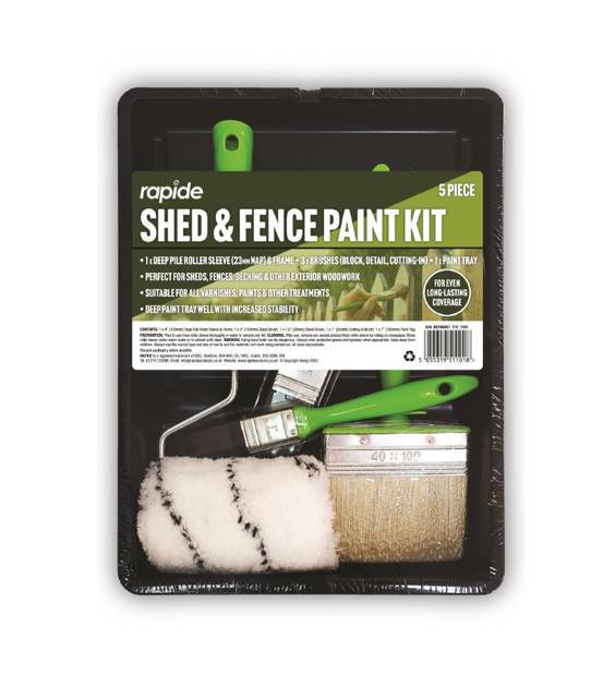 Rapide Shed and Fence Paint Tray and Roller Set Kit 1101