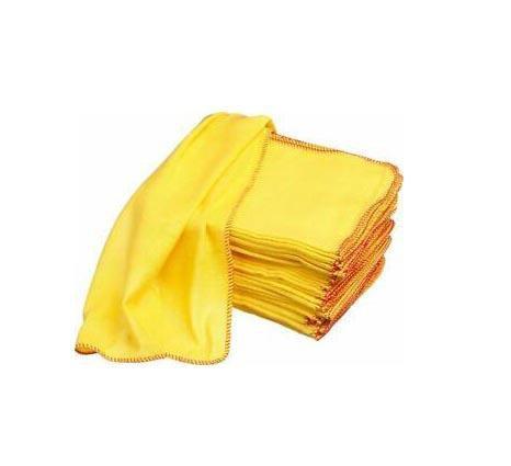 Yellow Duster Cloth Indoor Household Cleaning 10 x 12" Pack of 15 LL5024