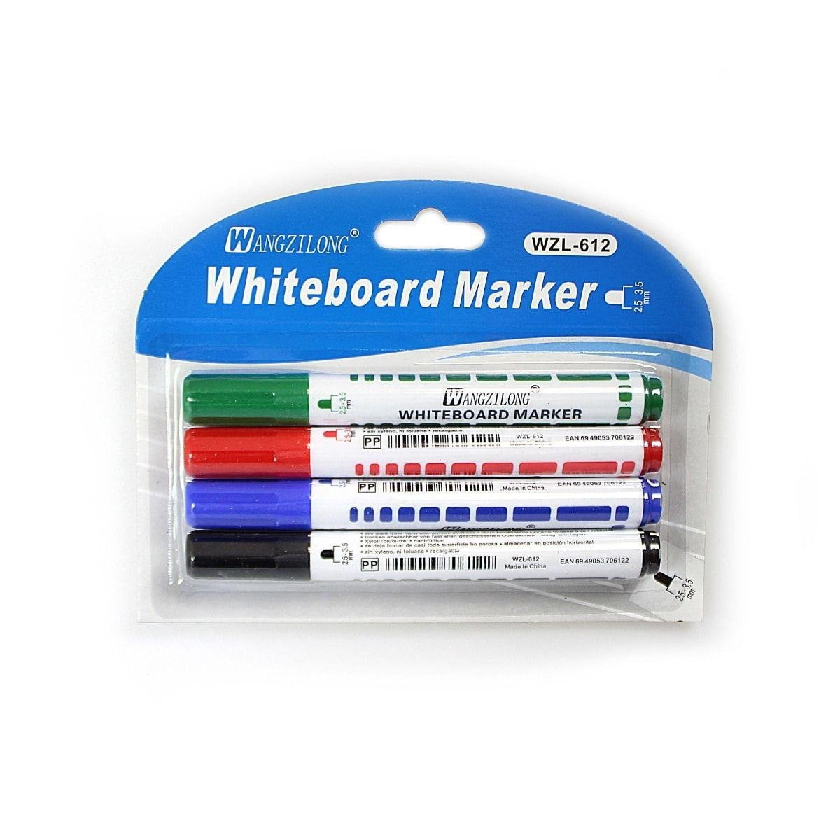 Whiteboard Marker Pens Pack of 4 Assorted Colours 1735
