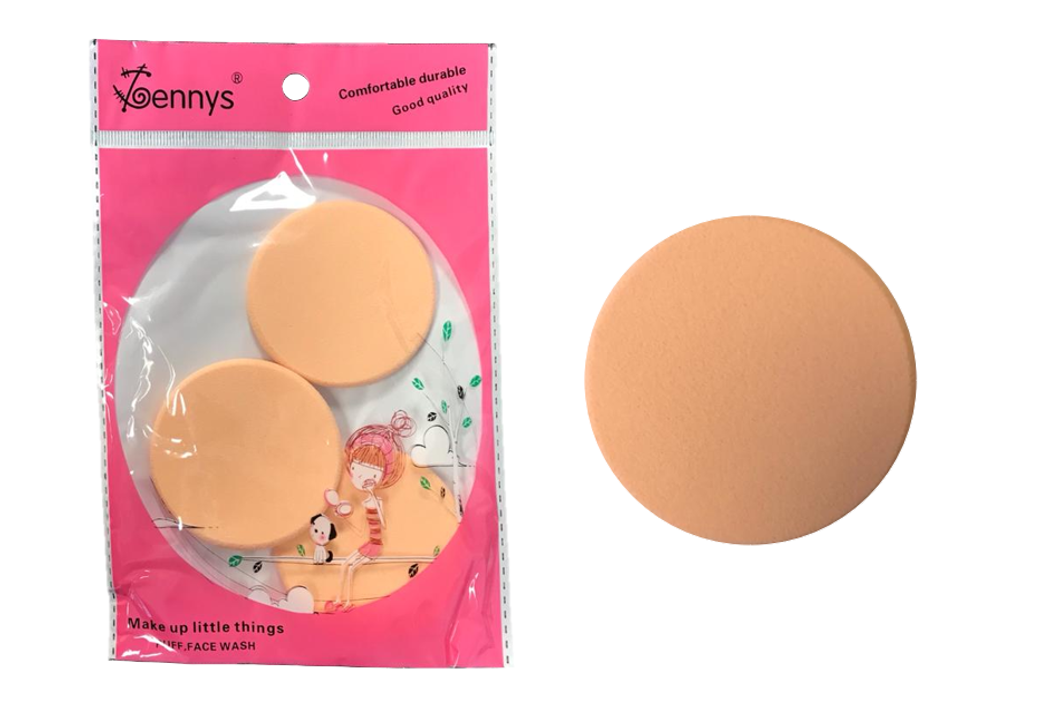 Cosmetic Make up Puff Cleansing Sponge Pad 5.4 cm Pack of 3 2867