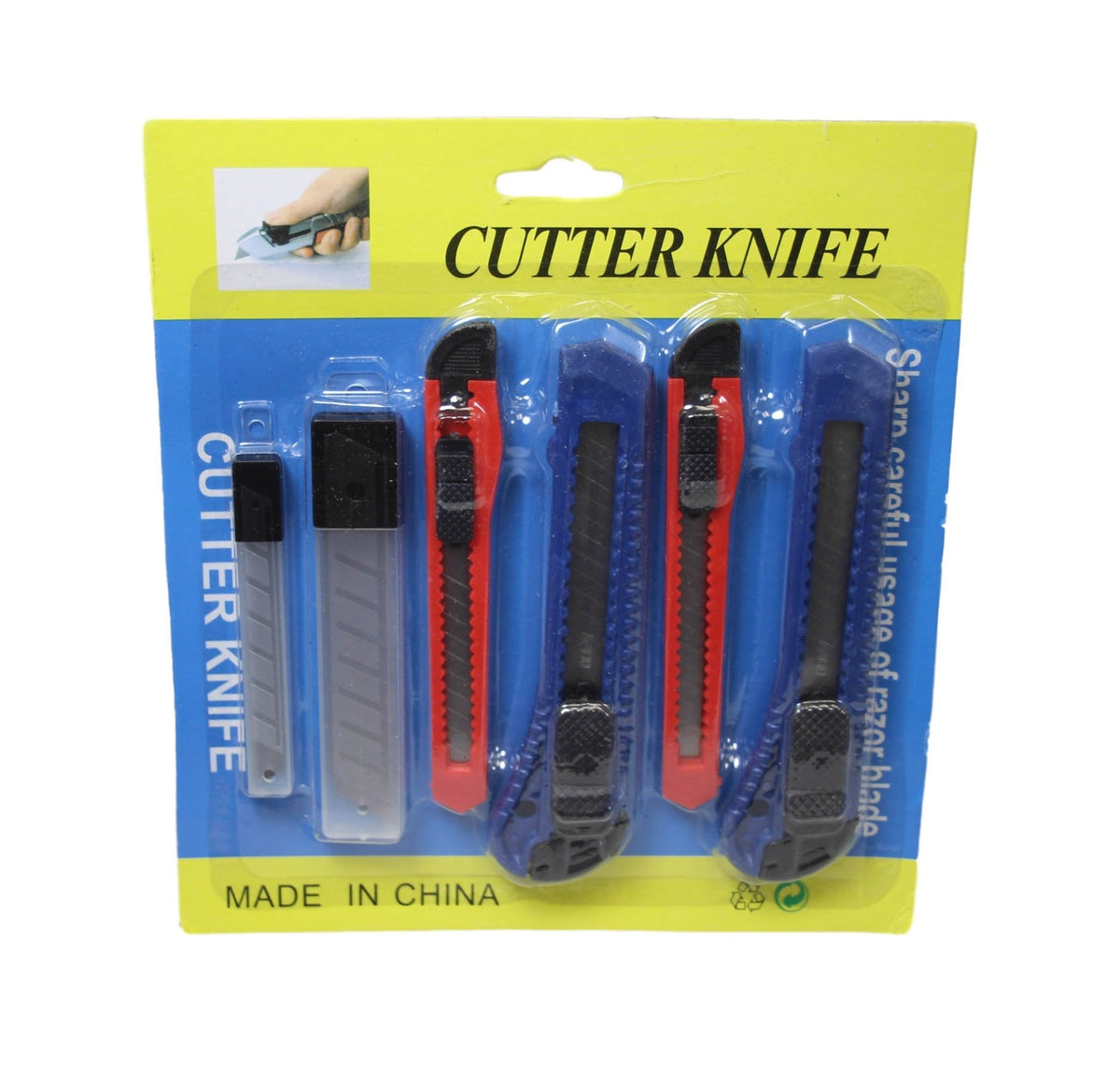 Stanley Knife Cutter Set of 6 Assorted Sizes 3159