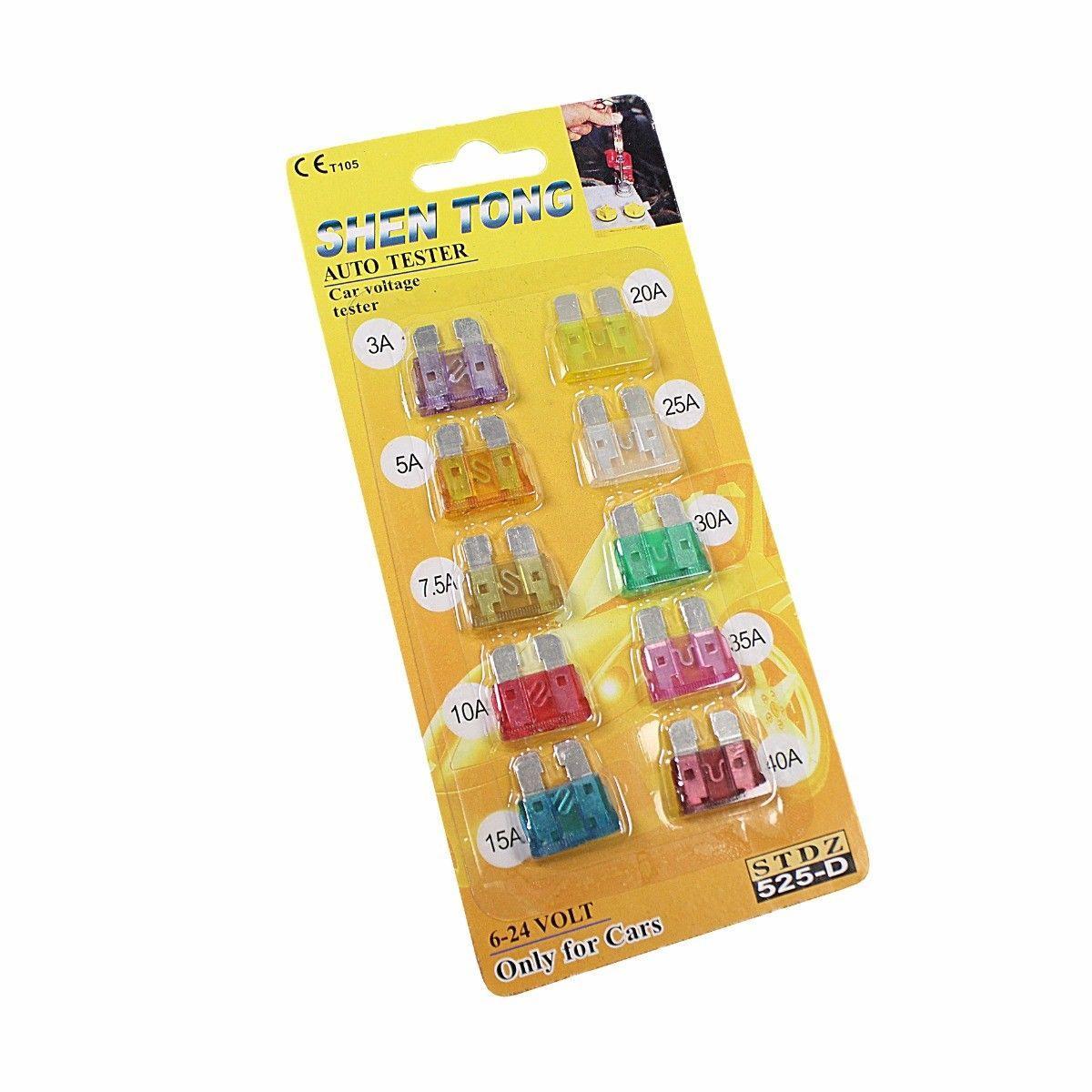 Car Fuse 10A to 30A Multi Pack of 10 Electrical Components 0596