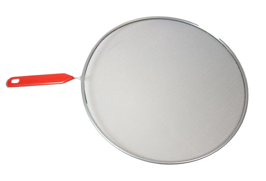 Metal Mesh Splatter Screen Cover Guard with Handle Silver Set of 2 9785 / 3412