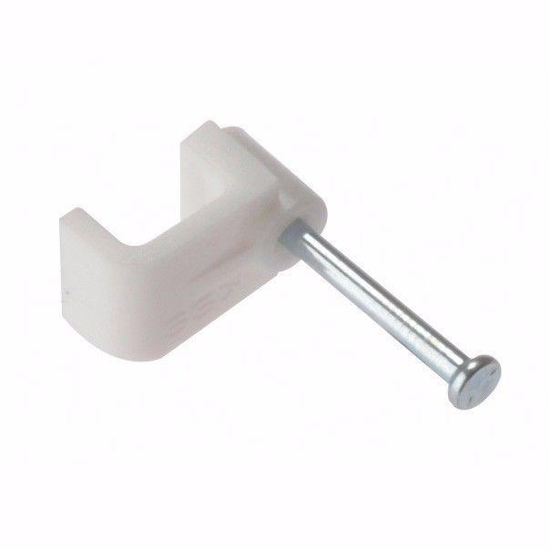 Value Pack Cable Clips Flat T&E White 1.5mm 1543