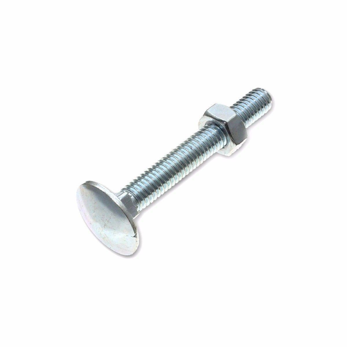 Pack Of 3 Cup Square Bolts & Nuts M8 x 100 Diy 0058