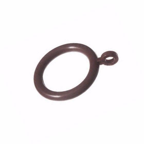 6 x Curtain Pole Rings 56mm (28mm poles) Dark Wood Pack Of 6 0687