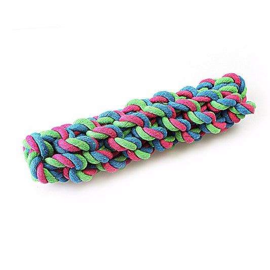 Pet Dog Toy Tough Twisted Chewable Knot Assorted Colours 4102