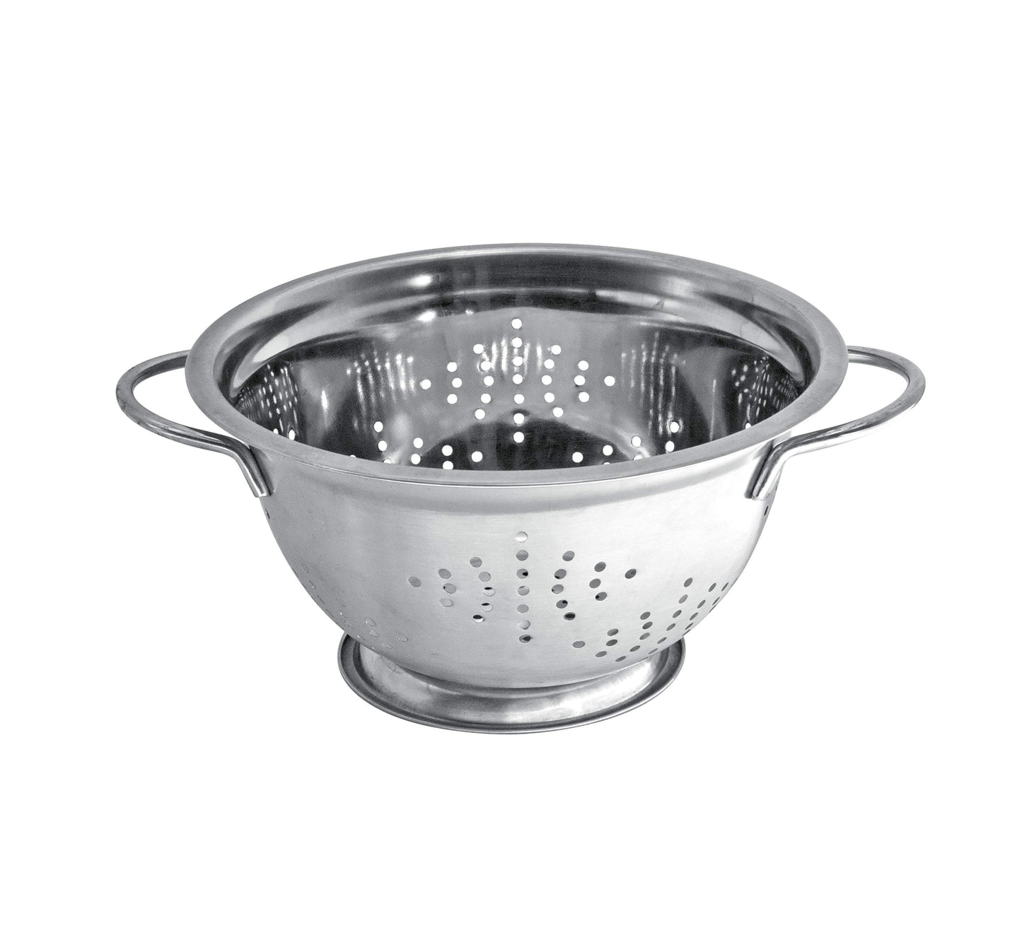 Stainless Steel Deep Colander Double Handles Kitchen Utensil Salad Strainer 24 x 13.5cm 4938