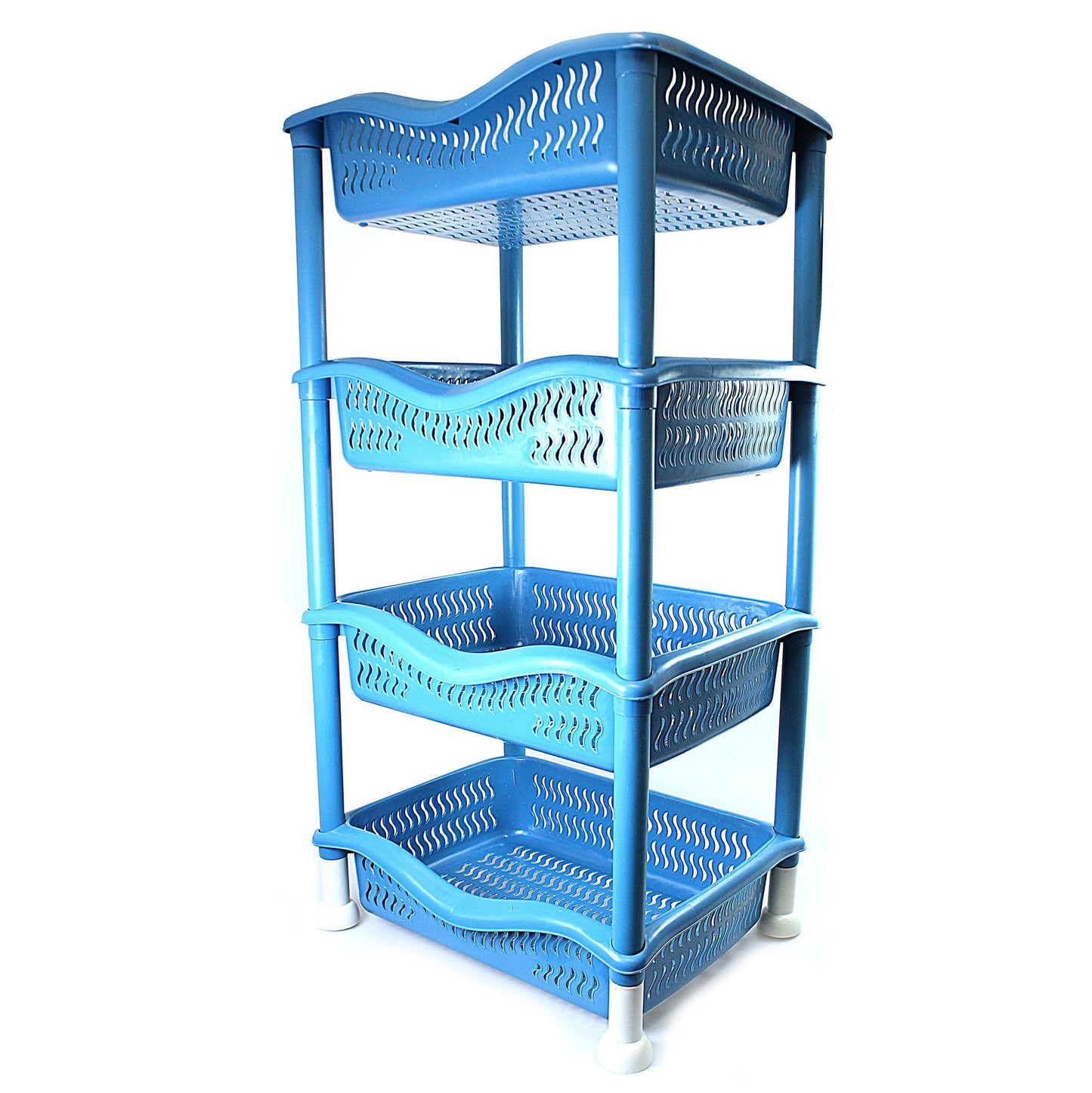 4 Tier Plastic Kitchen Food Storage Rack Easy to Assemble 0183