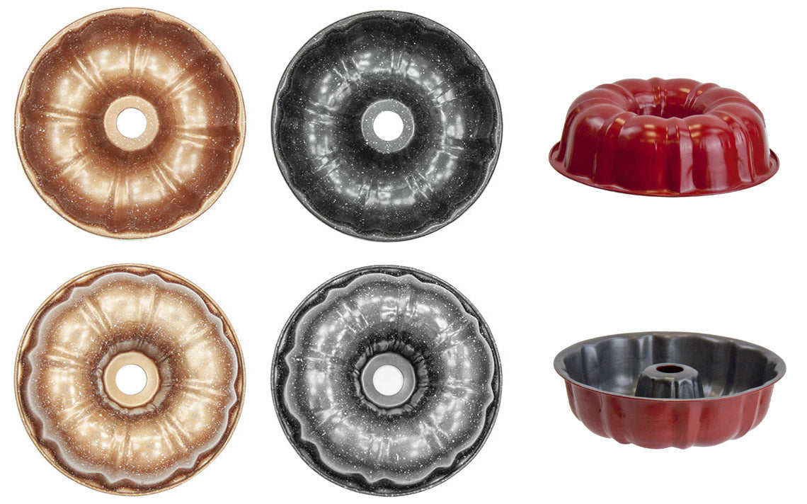 Round Ring Bundt Cake Baking Tin Mould 24 cm Speckled Grey 5408 / 9820
