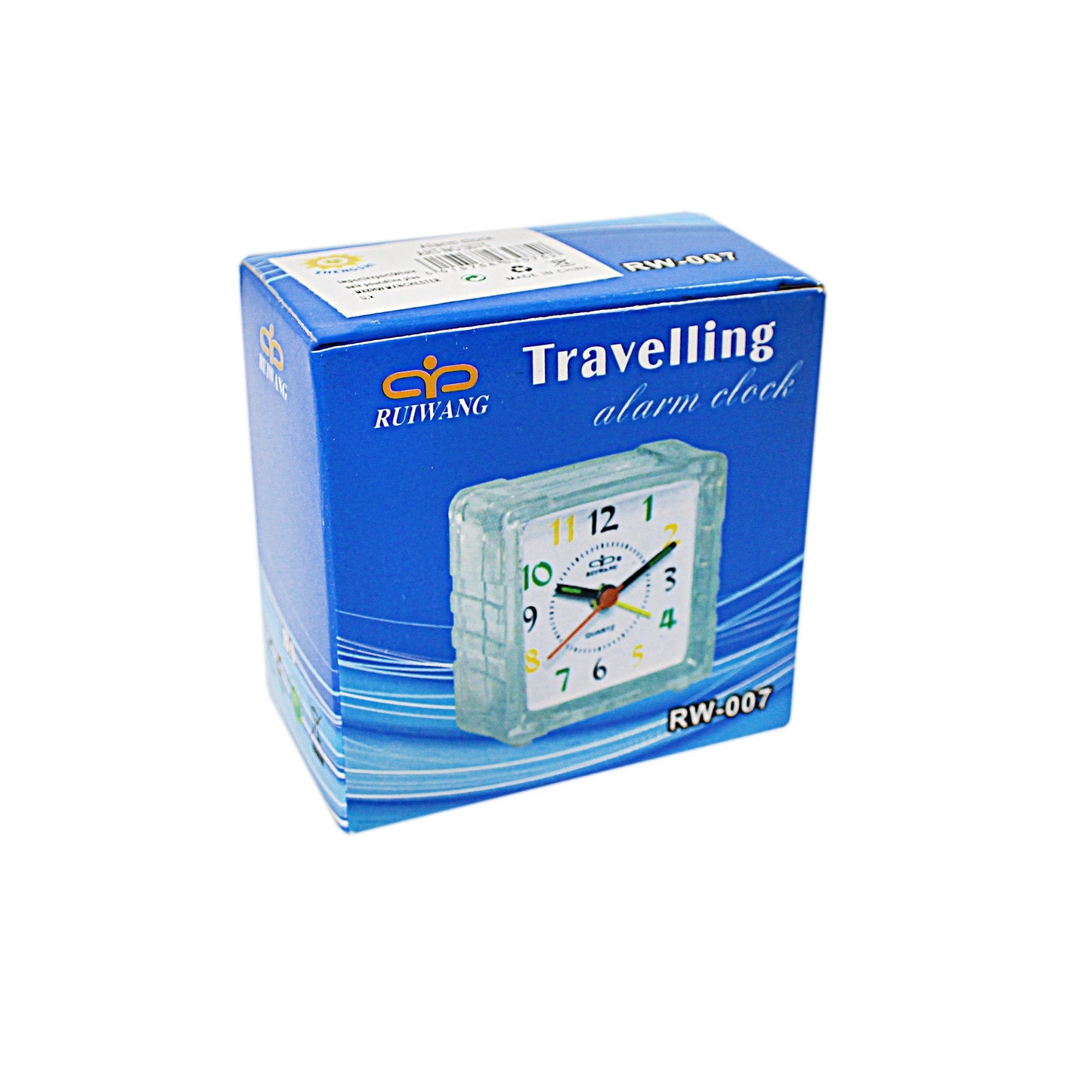 Small Mini Travel Office Square Quartz Bedside Desk Travelling Alarm Clock 6.5 x 7 x 3.5cm 3075