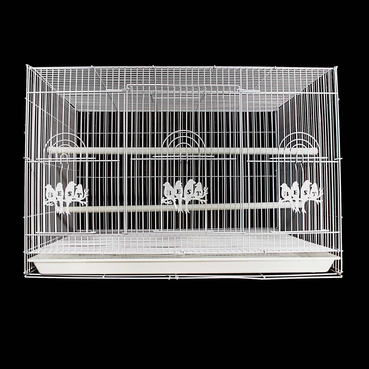Large White Rectangular Metal Bird Cage 60 x 40 cm 4950