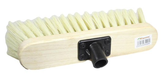 12" Soft Cream PVC Bristle Brush Broom Head 50905 / BH0905