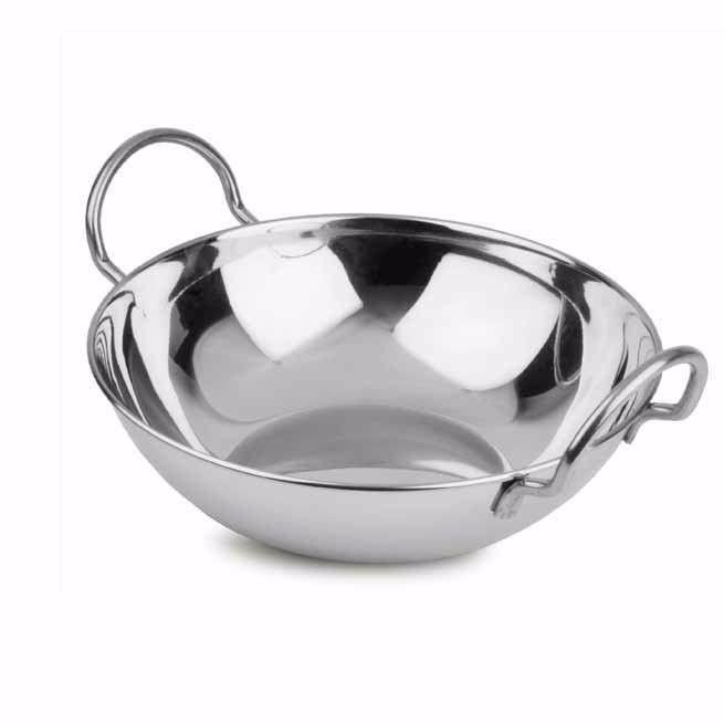 Stainless Steel Indian Curry Food Serving Dish with Handle 21cm 3008/4783
