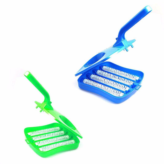 4-Roll Carpet Crumb Brush Collector Handheld Sweeper – Assorted Colours, SKU 4074