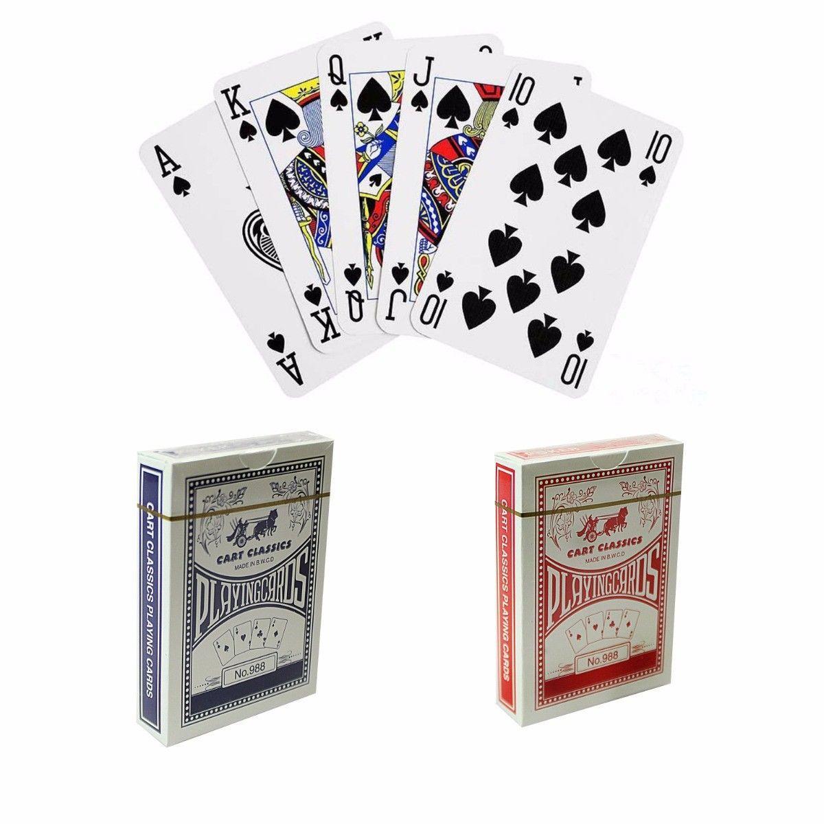 Pack of Classic Playing Cards, Assorted Colours (Red/Blue), Single Deck, SKU 6410