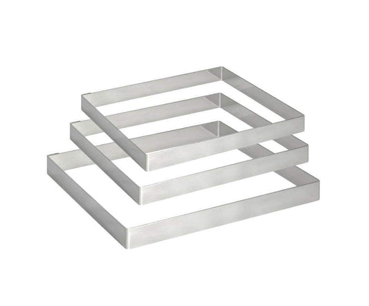 Stainless Steel Cake Baking Tool Rectangle Mould 25cm 20cm 15cm 5917