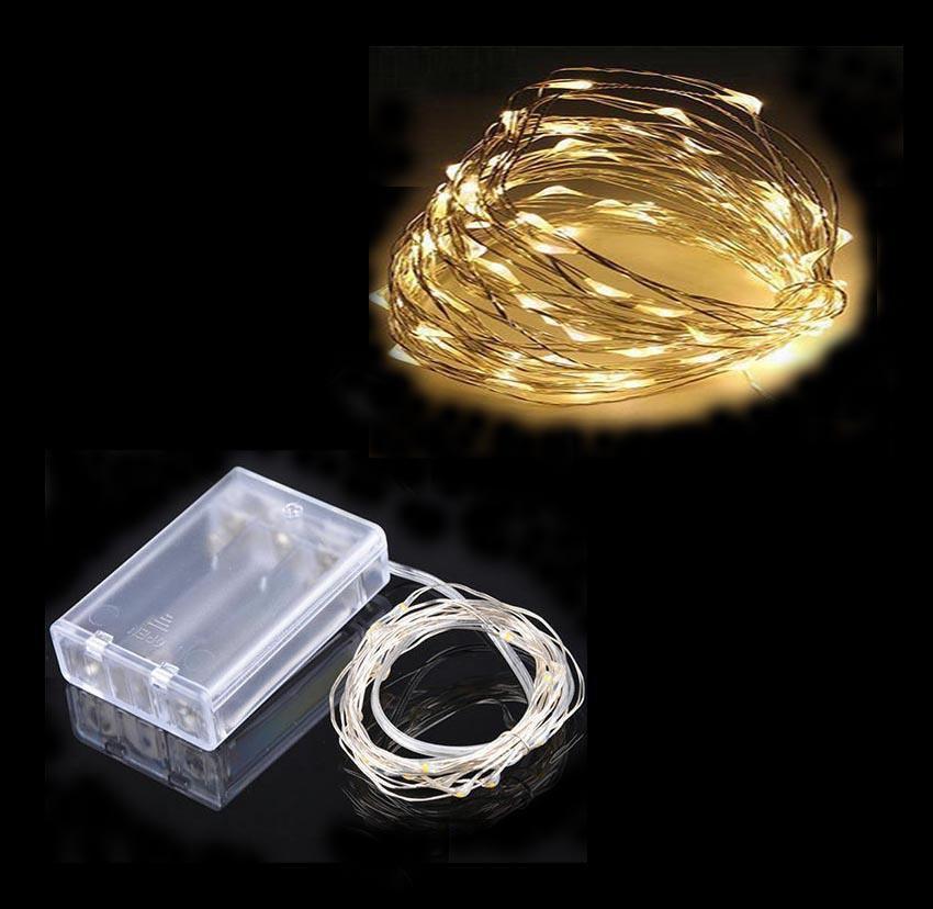 LED Christmas Fairy Light String Battery Operated 5M Natural 8085