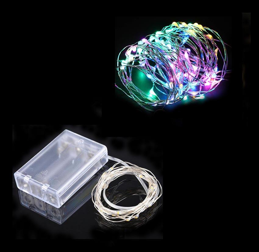 LED Christmas Fairy Light String Battery Operated 5M Multicolour 8086