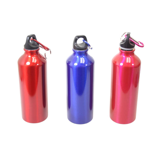 Metal Gym Sports Water Drinking Bottle 18 x 6.5 cm Assorted Colours 6485 A