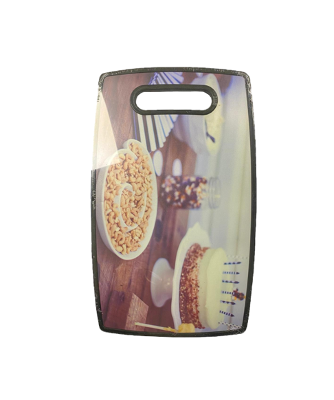 Plastic Kitchen Chopping Board with Printed Design 22.5 x 35.5 x 1.1 cm Assorted Designs 6676