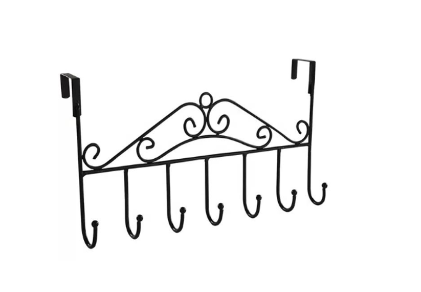 Metal Coat Hook Door Hanger Rack 40 x 21 cm Assorted Colours 6870