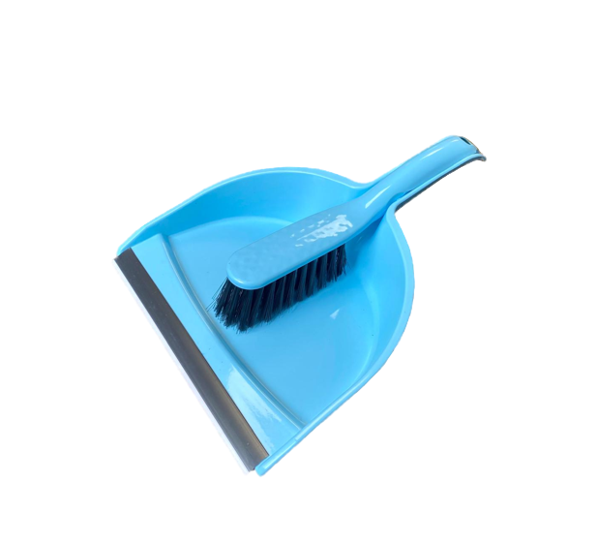 Plastic Dustpan and Brush 30 x 21 cm Assorted Colours 7107