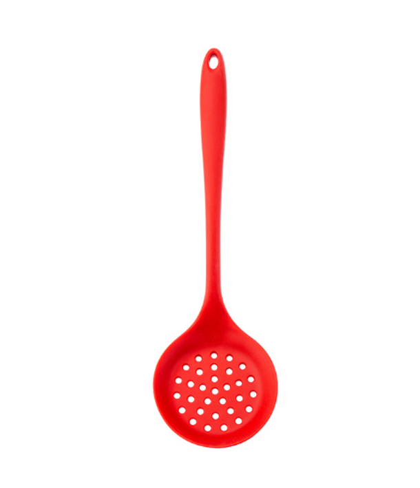 Silicone Skimmer Slotted Draining Spoon 32 x 9.5 cm Assorted Colours 7263