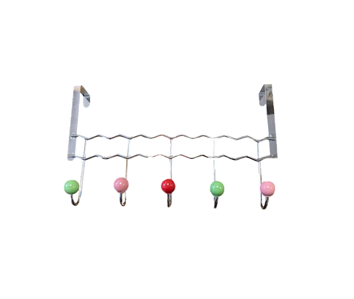 Metal Coat Hook 5 Door Hanger Rack 40 x 25 cm 7301