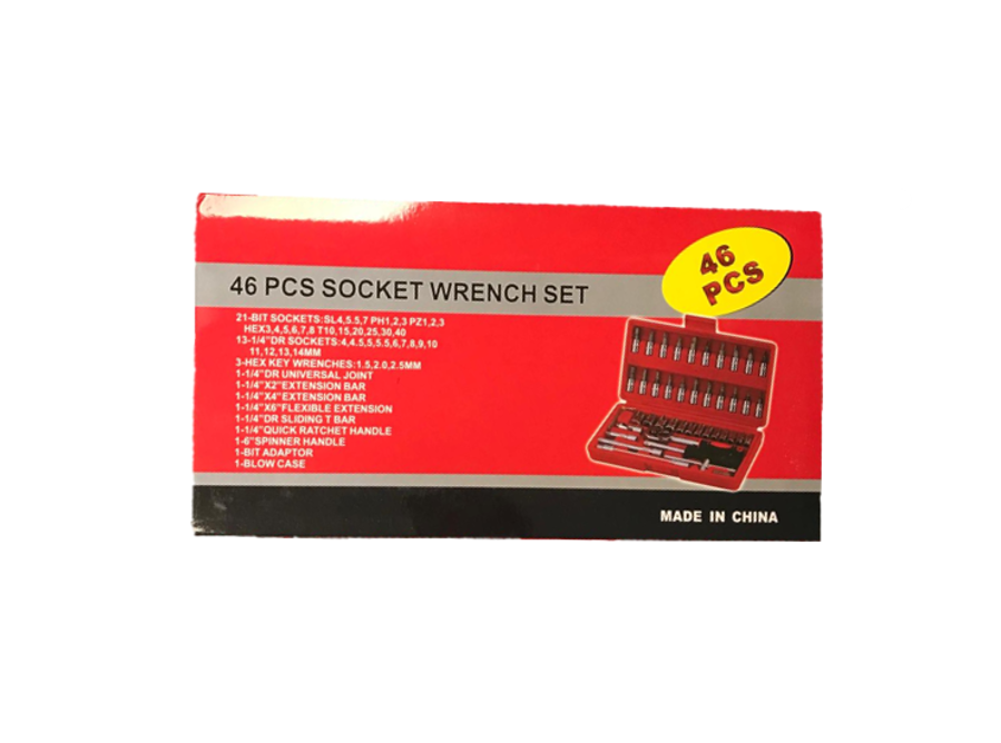 46 PCS Metal Socket Wrench Set 7507