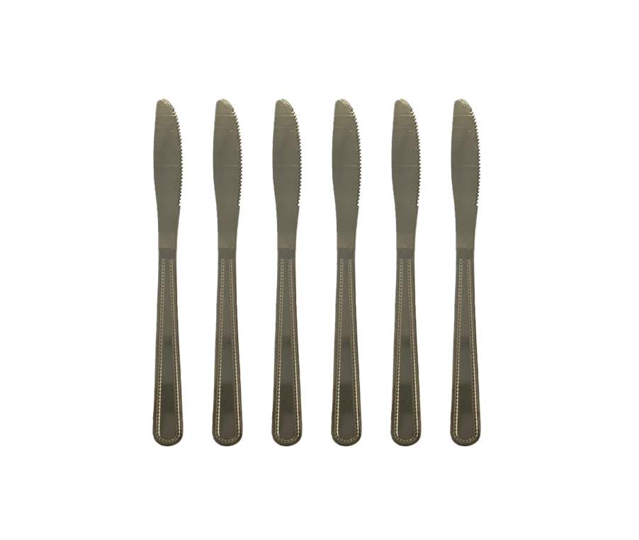 Stainless Steel Dining Butter Knife 20.5 cm Pack of 6 7548