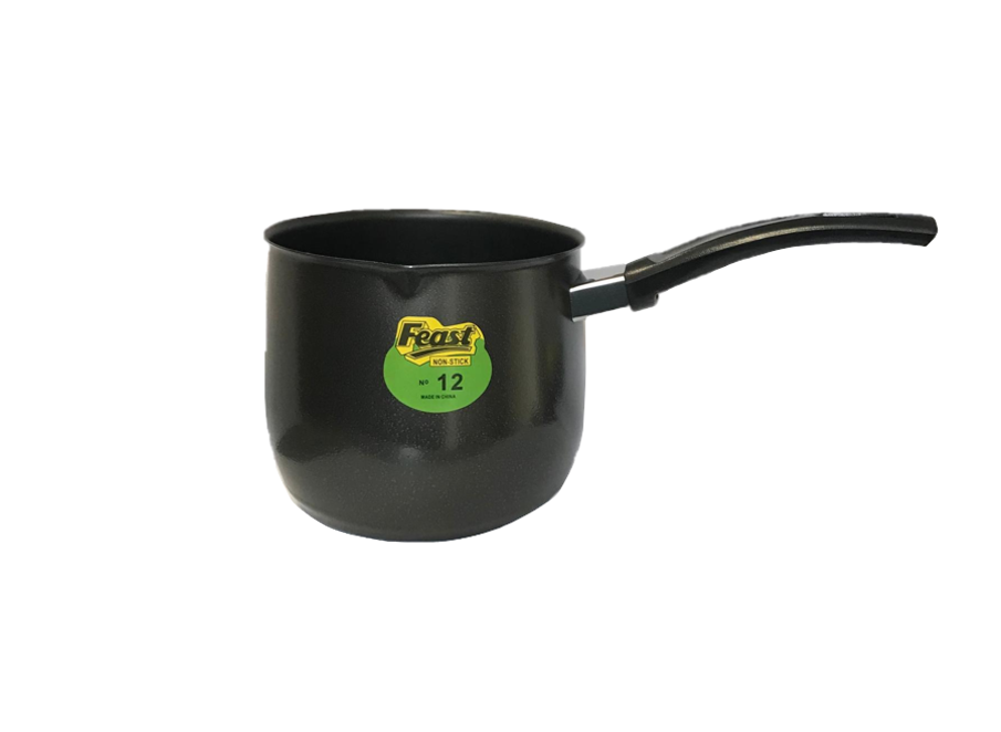 Tea / Coffee / Milk Pot Pan with Handle No. 12 12.8 x 26.3 x 11.5cm Black 7633