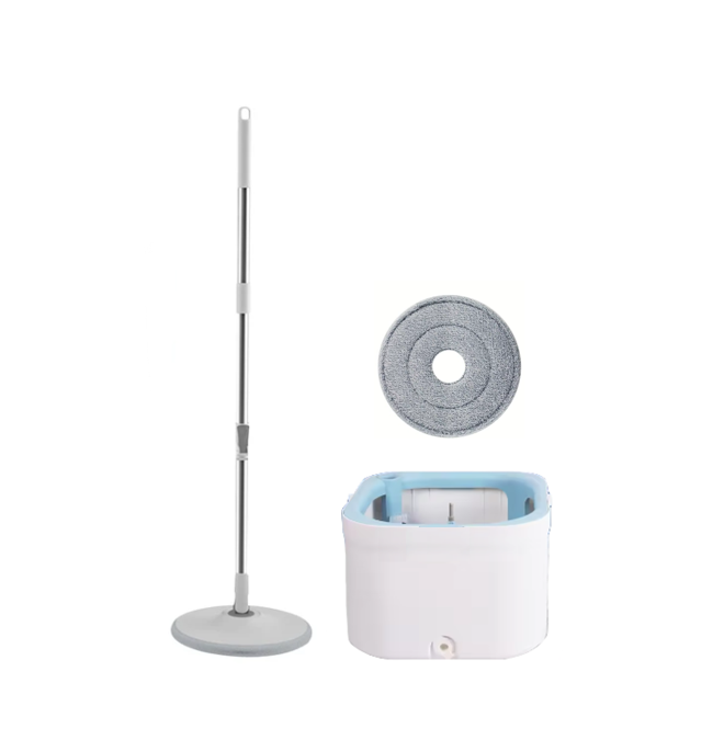 Square Spinning Mop Bucket Set with Round Head 29.5 x 29.5 x 18 cm 7737