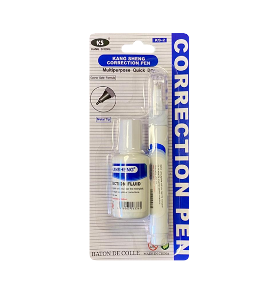 White Liquid Correction Pen and Fluid Pot Pack of 2 7804