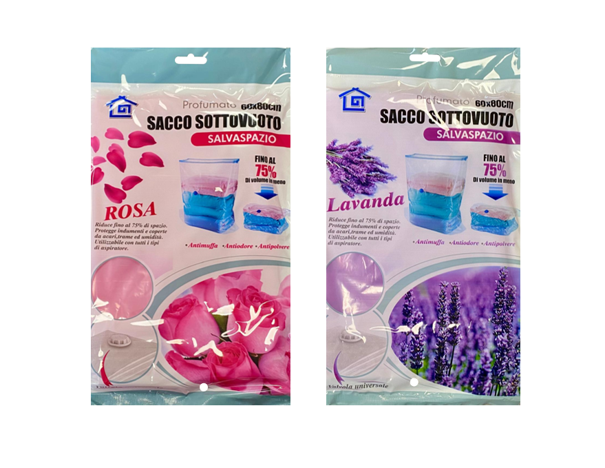 Floral Scented Clothes Storage Compressed Air Vacuum Bag 60 x 80cm Assorted Scents 7844