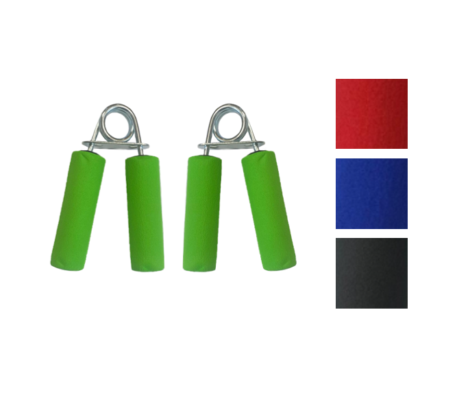 Gym Hand Exercise Grip Strengthener with Soft Handles 12cm Pack of 2 Assorted Colours 7887