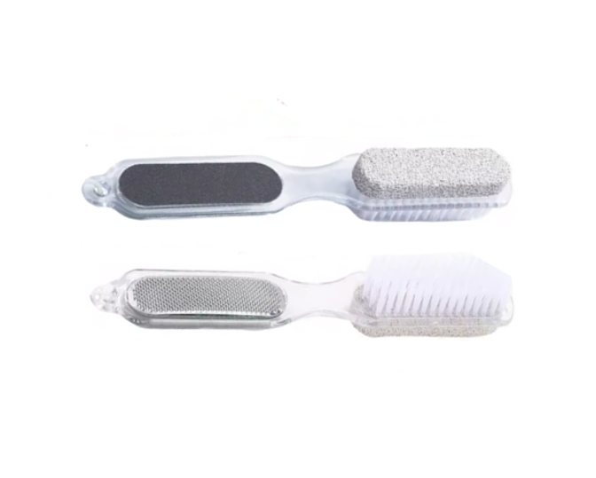 4 Sided Foot Heel Spa Pedicure Tool File with Pumice Stone File and Brush 7896