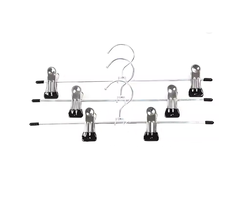 Metal Wardrobe Clothes Trousers Pants Skirt Hanger 28cm Pack of 3 7901