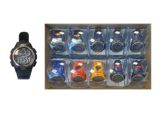 Xinjia Water Resistant Plastic Digital Watch XJ810 Assorted Colours 7913