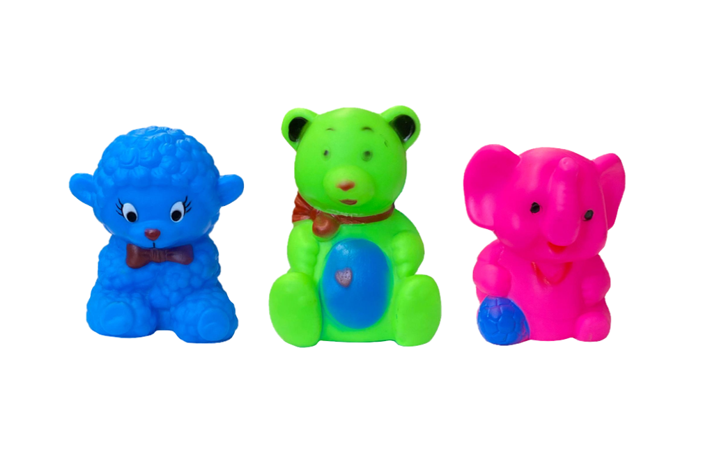 Pet Dog Toy Squeaky Animal 7.5 - 9.5cm Assorted Colours and Designs 7939