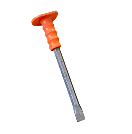 Large Manual Flat Tip Chisel with Rubber Grip 18 x 300mm 7976