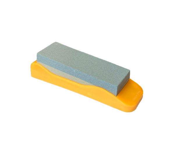 Rectangular Knife Sharpening Stone Water Whetstone with Plastic Holder 14.5 x 4.3 x 3.9cm Assorted Colours 7982