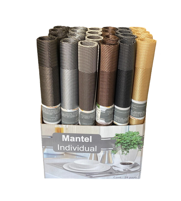 PVC Woven Plastic Dining Placemat 30 x 40cm Assorted Colours 7984
