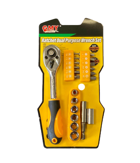 Multipurpose Ratchet Screwdriver Wrench Socket Tools Set 15cm 8039